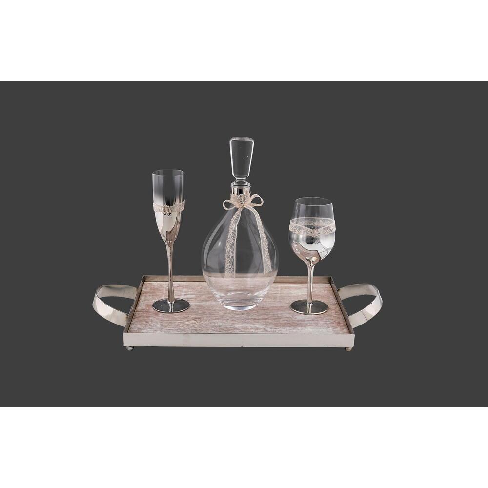 58. ΔΙΣΚΟΣ NS1033590 53x29,5cm ΚΑΡΑΦΑ SK382090 15xH31,5cm ΠΟΤΗΡΙ SP380780 22,5cm